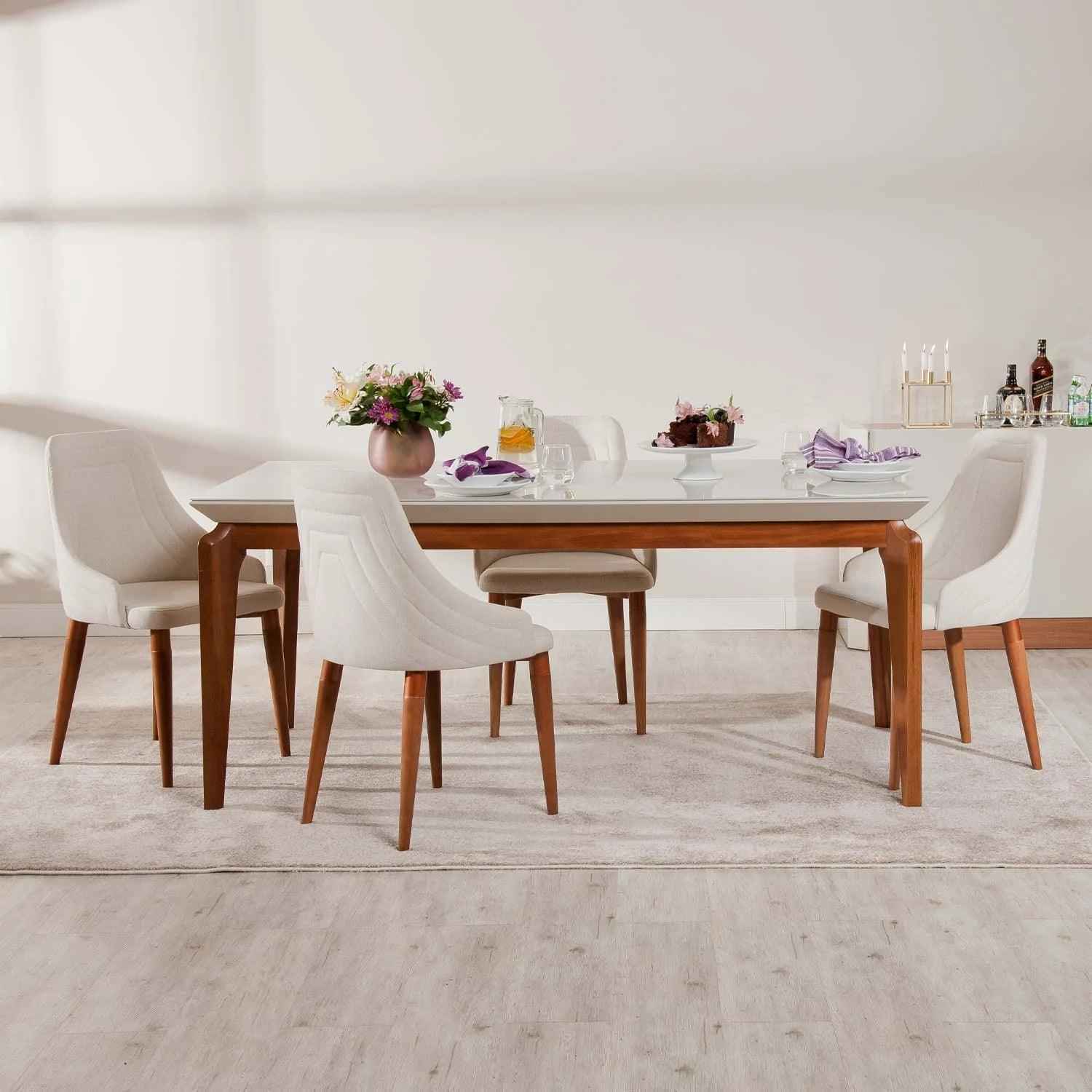 Sala de jantar minimalista e contemporânea; aprenda! - Província
