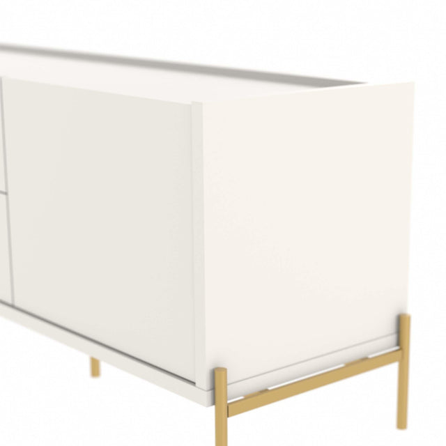 Rack Jasper 185 cm - Off White Fosco c/ Dourado