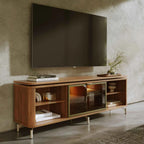 Rack para TVs até 75 Polegadas 100% MDF 1 Porta com Vidro Reflecta Lincoln Float 169cm