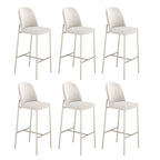 Conjunto de 6 Banquetas Altas de Aço Estofada Lucille