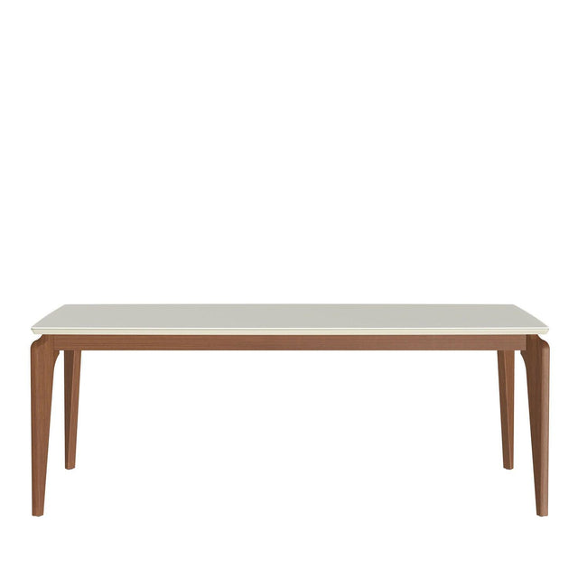 Mesa de Jantar Lauren 180 cm - Natural c/ Off White Fosco