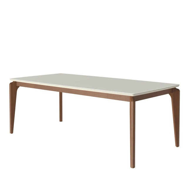 Mesa de Jantar Lauren 208 cm - Natural c/ Off White Fosco