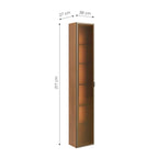 Módulo Cristaleira 1 Porta com Vidro Reflecta para Painel Neon Float Canella com Champanhe