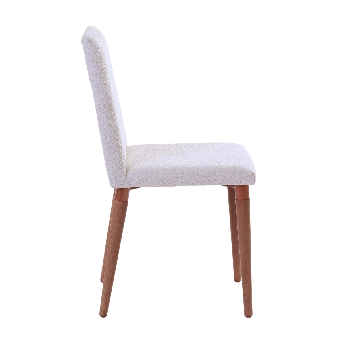 Cadeira de Madeira Maciça Liv Natural com Bouclé Montecarlo