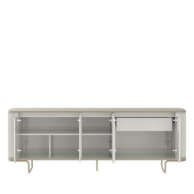 Buffet Liege 216 cm - Off White Fosco c/ Champanhe