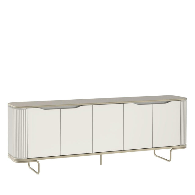 Buffet Liege 216 cm - Off White Fosco c/ Champanhe