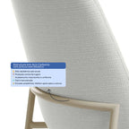 Conjunto de 4 Cadeiras de Aço Estofada Lucille Champanhe com Linho Off-White