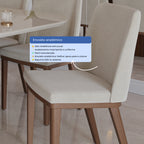 Conjunto de 4 Cadeiras de Madeira Maciça Kalina