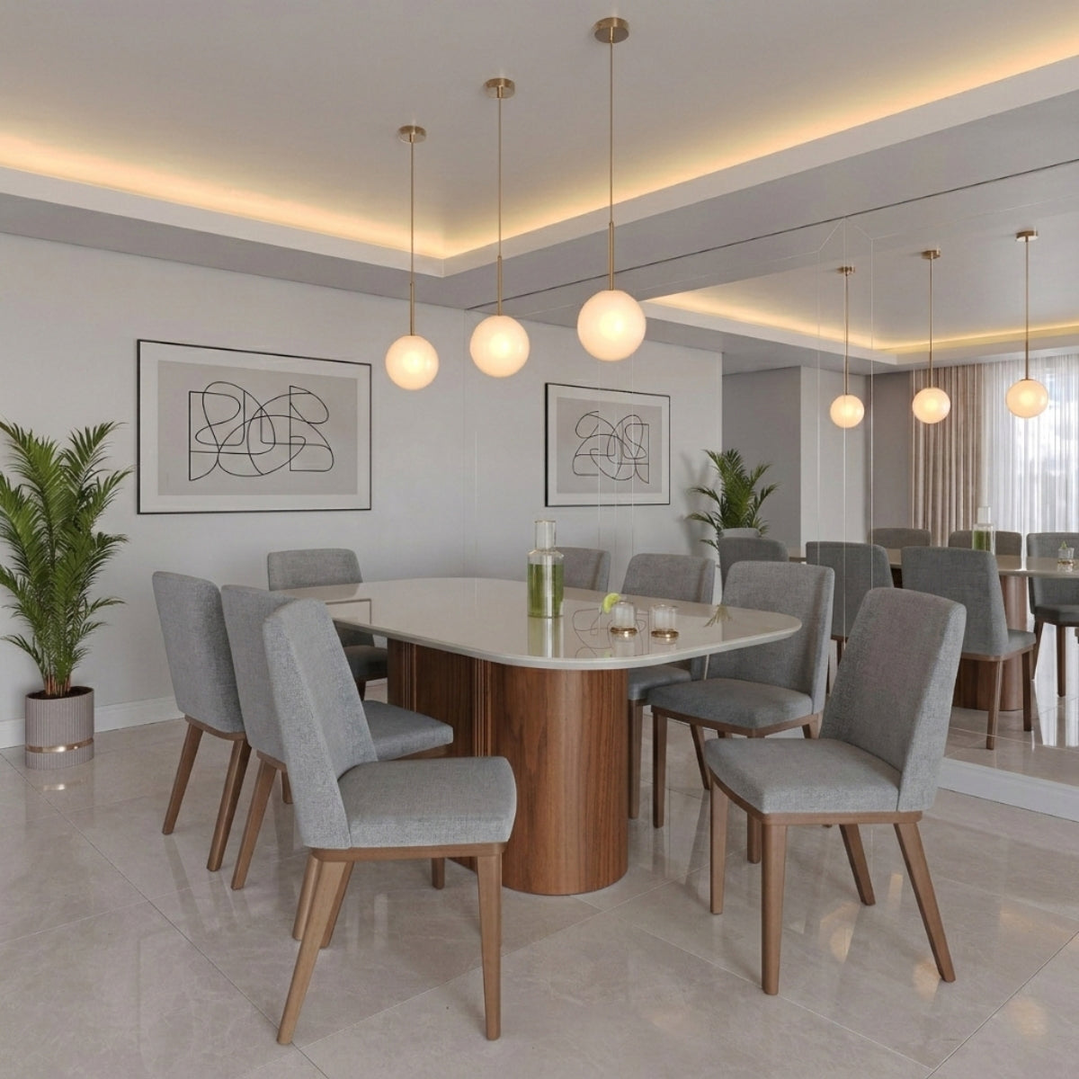 Conjunto de 4 Cadeiras de Madeira Maciça Kalina