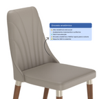 Conjunto de 4 Cadeiras de Madeira Maciça Loren