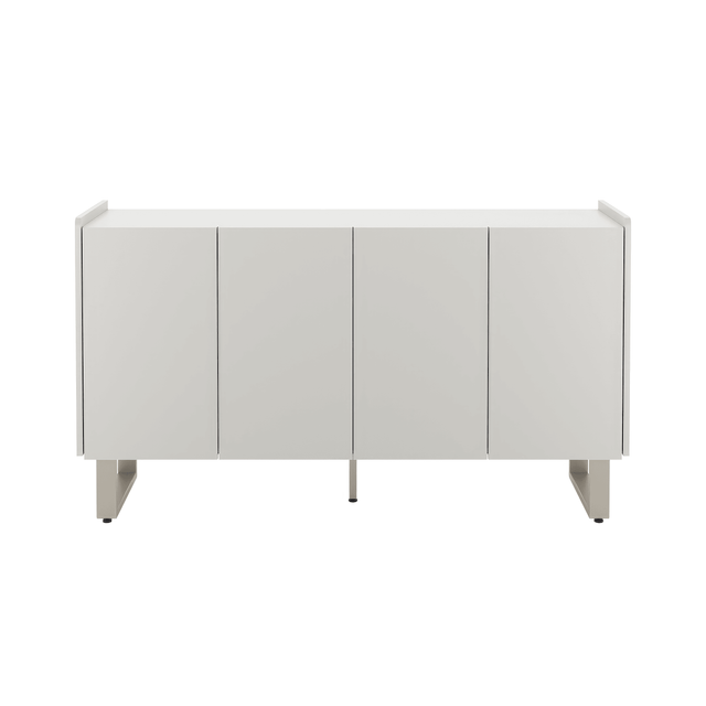 Buffet Arcadia 137 cm - Off White Fosco c/ Champanhe