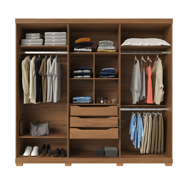 Guarda-Roupa 100% MDF Casal 6 portas Memphis - 246 cm