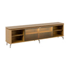 Rack para TVs até 85 Polegadas 100% MDF 1 Porta com Vidro Reflecta Lincoln Float 212cm