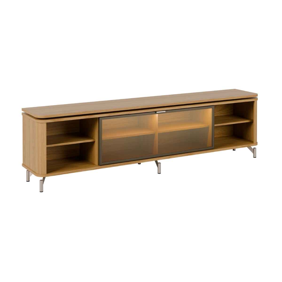 Rack para TVs até 85 Polegadas 100% MDF 1 Porta com Vidro Reflecta Lincoln Float 212cm