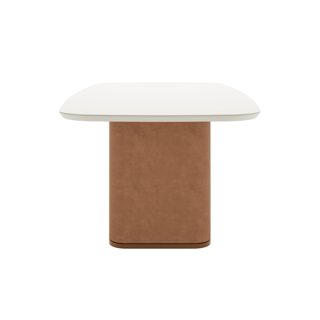 Mesa de Jantar Lintz 184 cm - Off White c/ Caramel