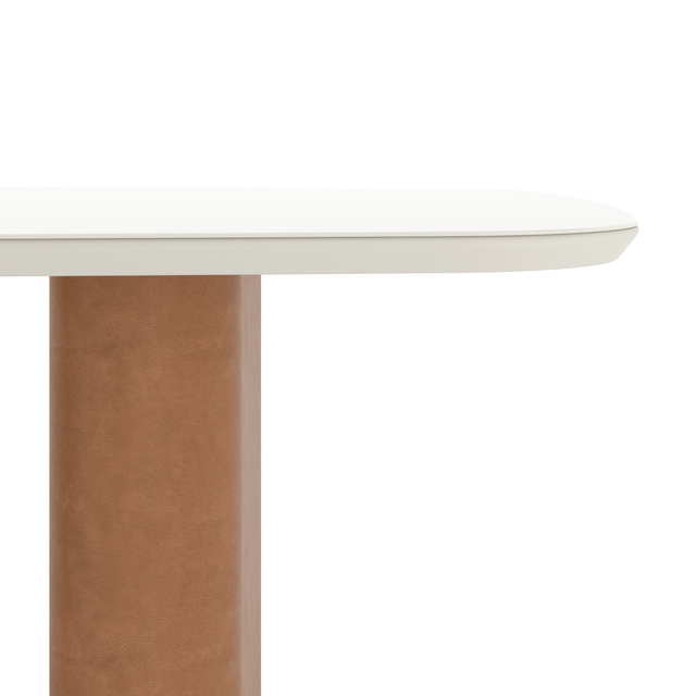 Mesa de Jantar Lintz 184 cm - Off White c/ Caramel