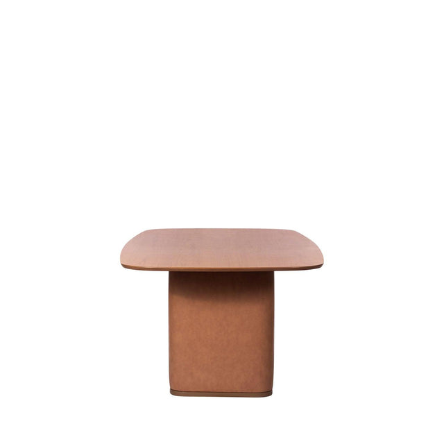 Mesa de Jantar Lintz 184 cm - Canela c/ PU Caramelo