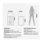 Banqueta Alta de Aço Beverly - Champanhe (Cópia)