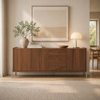 Buffet 3 Portas 3 Gavetas Jasper 185cm Canella com Champanhe - Província - Buffet