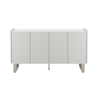 Buffet Arcadia 137 cm - Off White Fosco c/ Champanhe - Província - Buffet