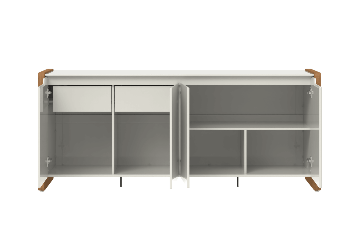 Buffet Bristol 189 cm – Off White Fosco c/ Natural - Província - Buffet