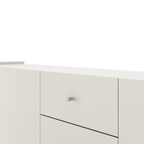 Buffet Jasper 185 cm - Off White Fosco c/ Champanhe - Província - Buffet
