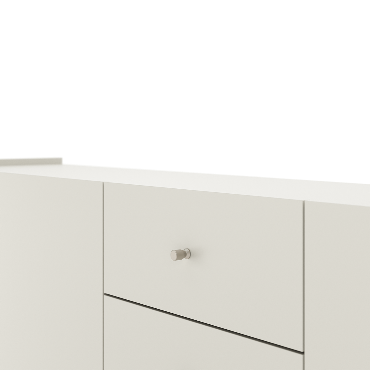 Buffet Jasper 185 cm - Off White Fosco c/ Champanhe - Província - Buffet