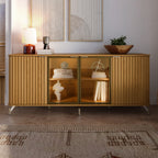 Buffet Neon Float 100% MDF com Vidro Reflecta e LED
