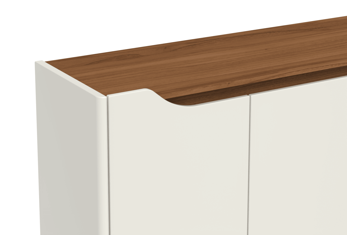 Buffet Pulse 180 cm - Canella c/ Off White Fosco - Província - Buffet