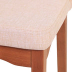 Conjunto de 2 Cadeiras de Madeira Maciça Elsie Natural com Alpha 72