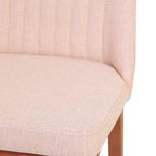Conjunto de 2 Cadeiras de Madeira Maciça Elsie Natural com Alpha 72