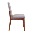 Conjunto de 2 Cadeiras de Madeira Maciça Olive Natural com Linen 06