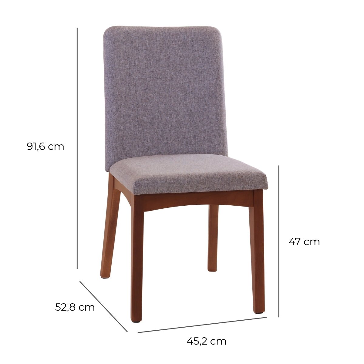 Cadeira de Madeira Maciça Olive Natural com Linen 06 - Província - Cadeiras de Jantar