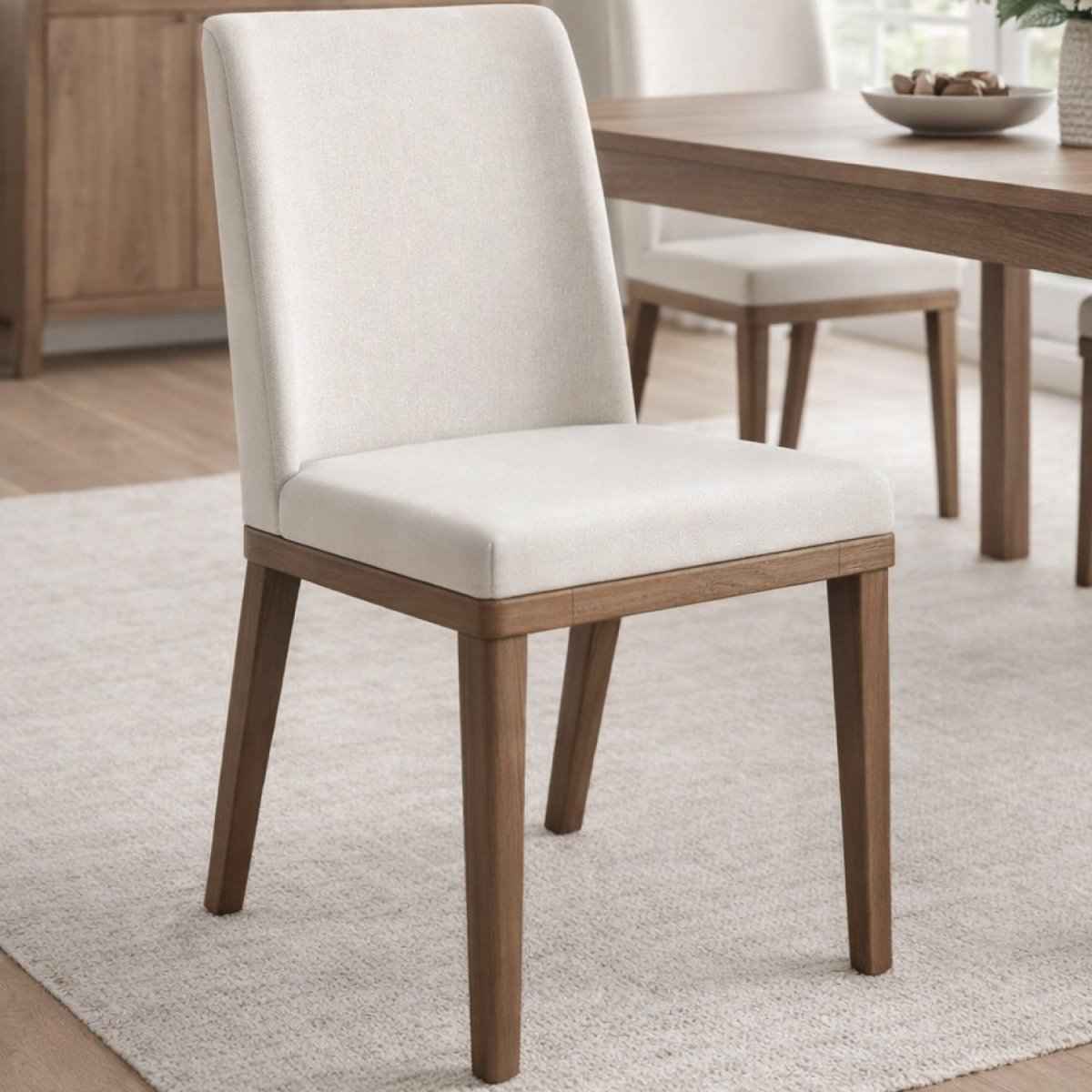 Conjunto de 2 Cadeiras de Madeira Maciça Kalina Natural com Soft Palha