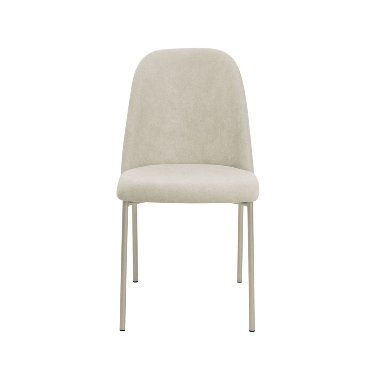 Conjunto de 2 Cadeiras de Aço Estofada Lucille Champanhe com Soft Palha - Província - Cadeiras de Jantar