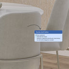 Conjunto de 2 Cadeiras de Aço Estofada Lucille Champanhe com Soft Palha - Província - Cadeiras de Jantar