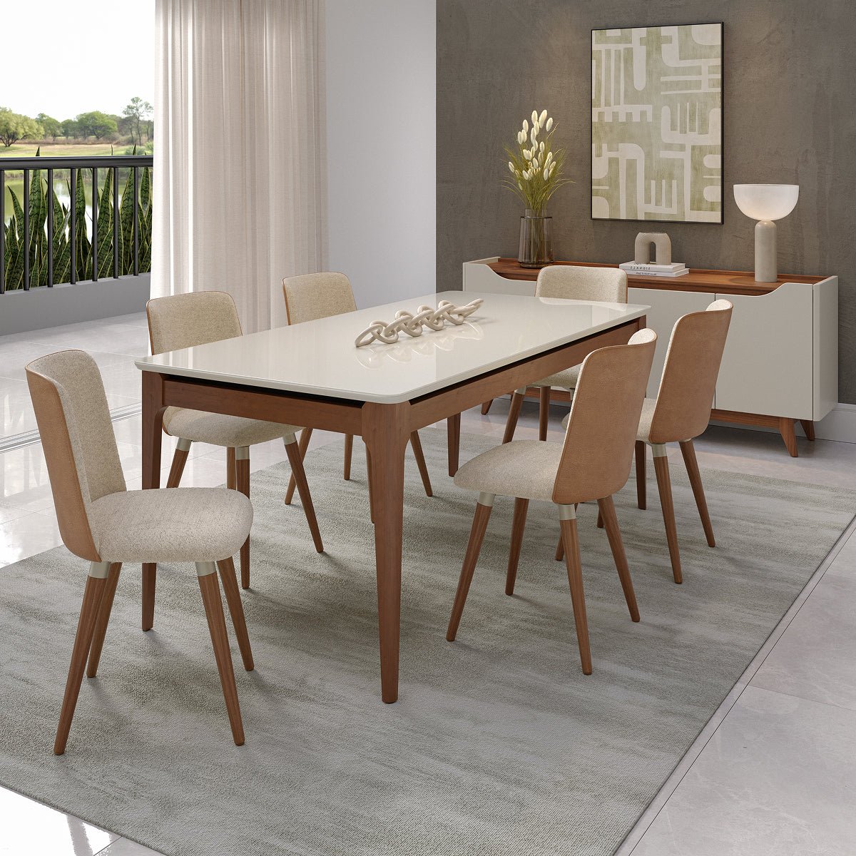 Conjunto de 2 Cadeiras de Madeira Maciça Dakota - Província - Cadeiras de Jantar