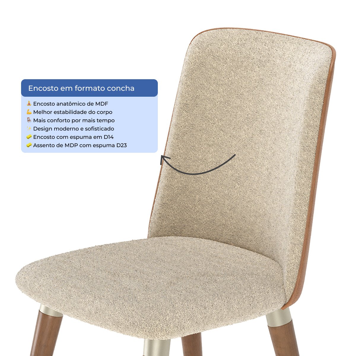 Conjunto de 2 Cadeiras de Madeira Maciça Dakota - Província - Cadeiras de Jantar