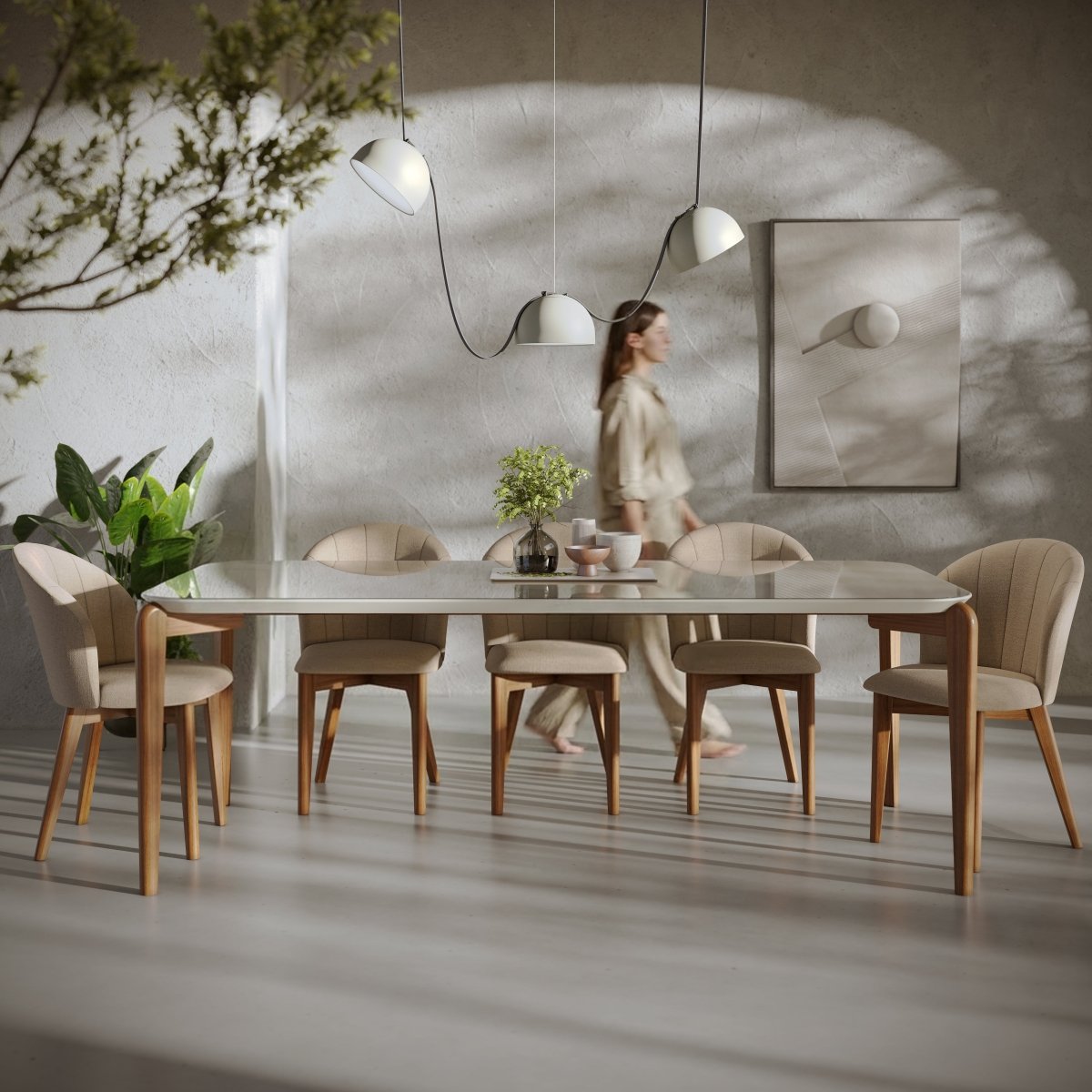 Conjunto de 2 Cadeiras de Madeira Maciça Donatella - Província - Cadeiras de Jantar