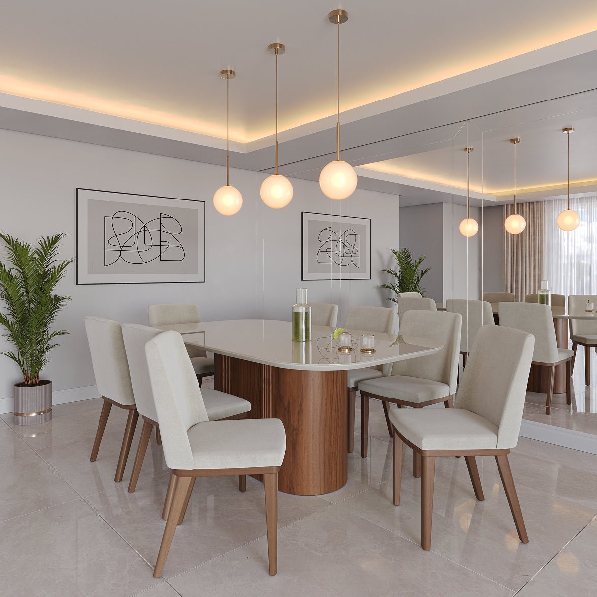 Conjunto de 2 Cadeiras de Madeira Maciça Kalina - Província - Cadeiras de Jantar