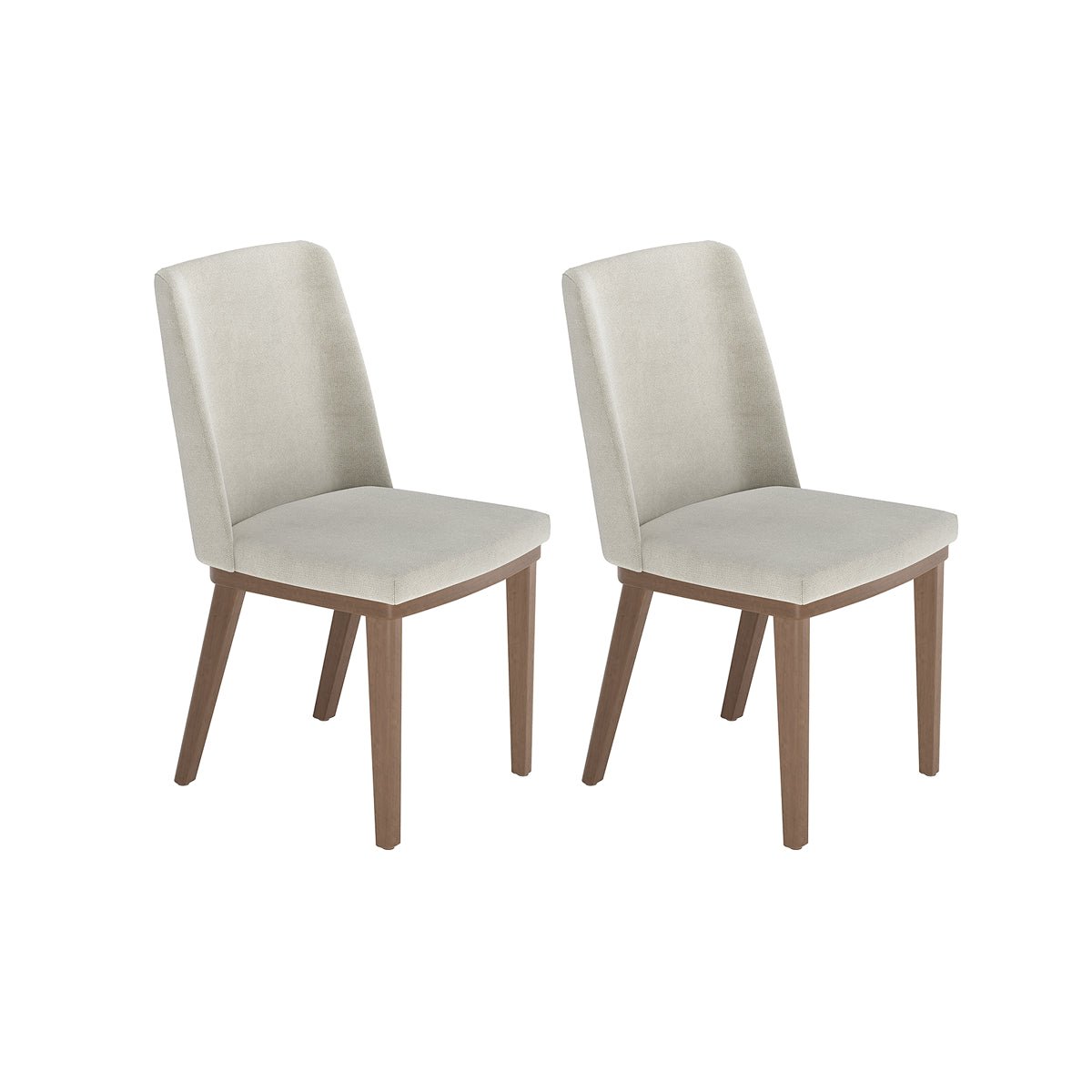 Conjunto de 2 Cadeiras de Madeira Maciça Kalina - Província - Cadeiras de Jantar