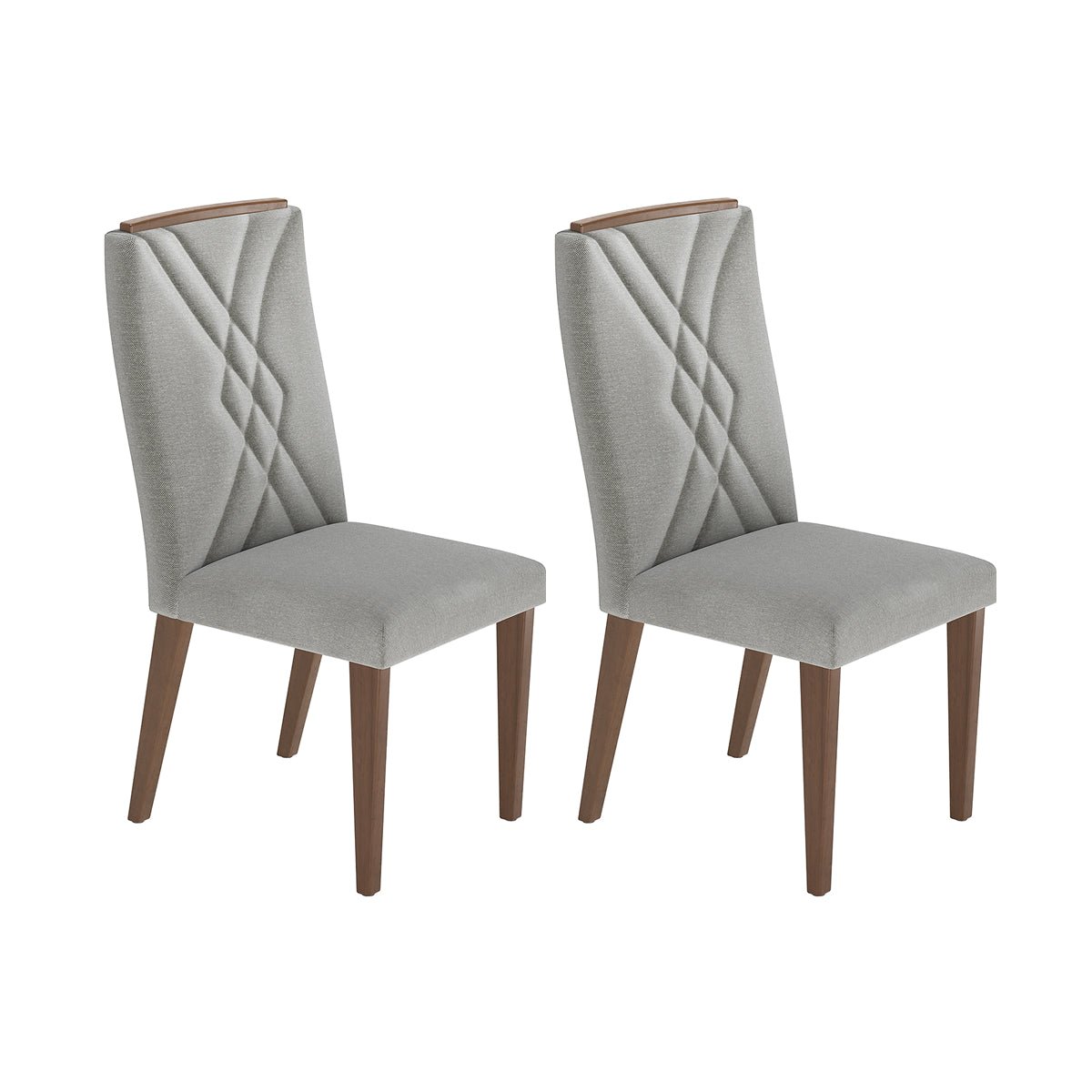 Conjunto de 2 Cadeiras de Madeira Maciça Megan - Província - Cadeiras de Jantar