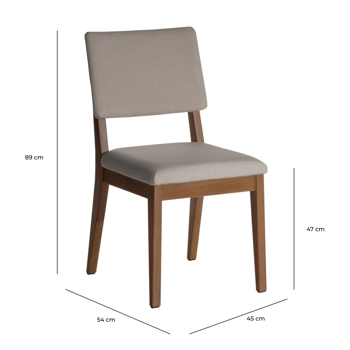 Conjunto de 2 Cadeiras de Madeira Maciça New Ella - Província - Cadeiras de Jantar