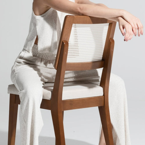 Conjunto de 2 Cadeiras de Madeira Maciça Saga Palinha - Província - Cadeiras de Jantar