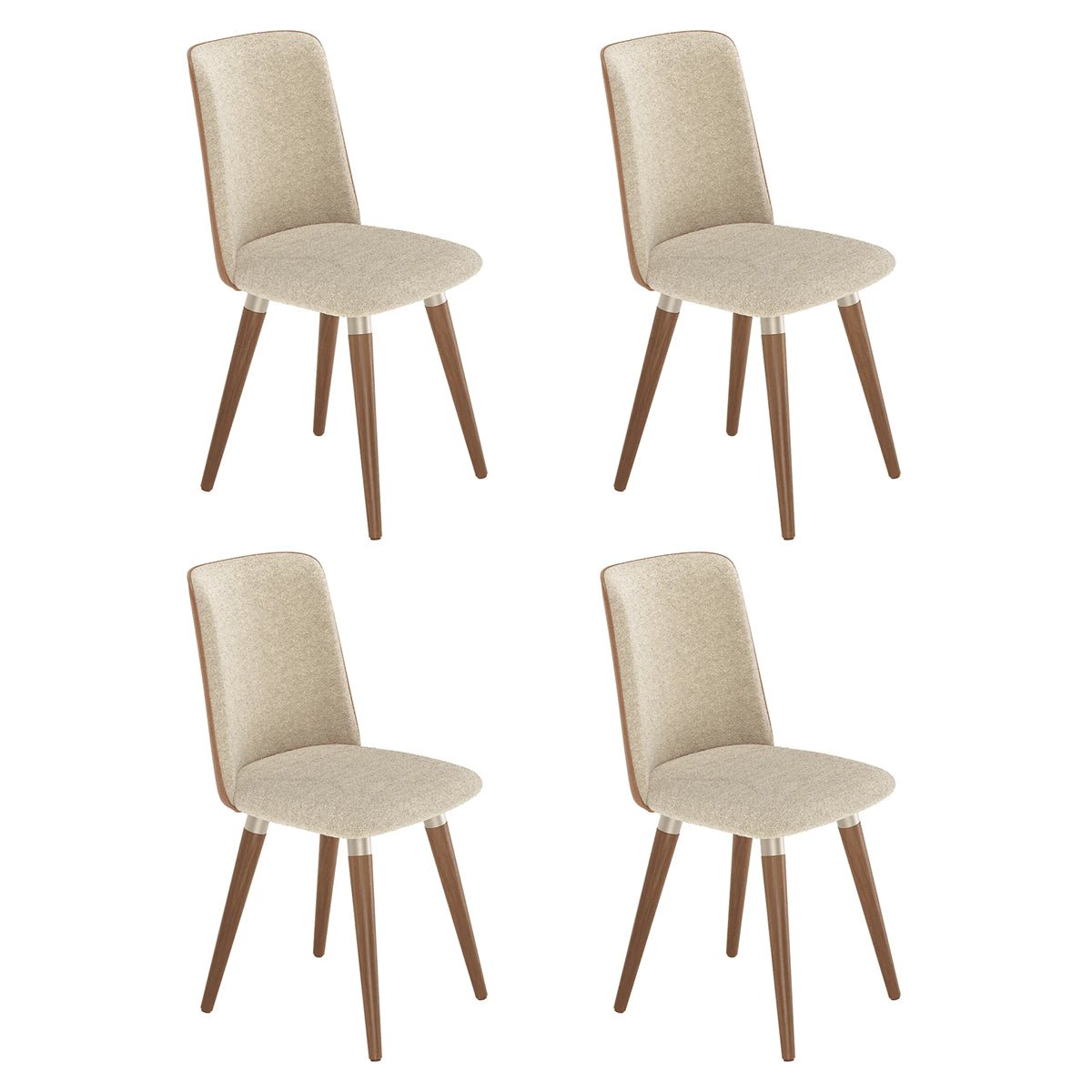 Conjunto de 4 Cadeiras de Madeira Maciça Dakota - Província - 