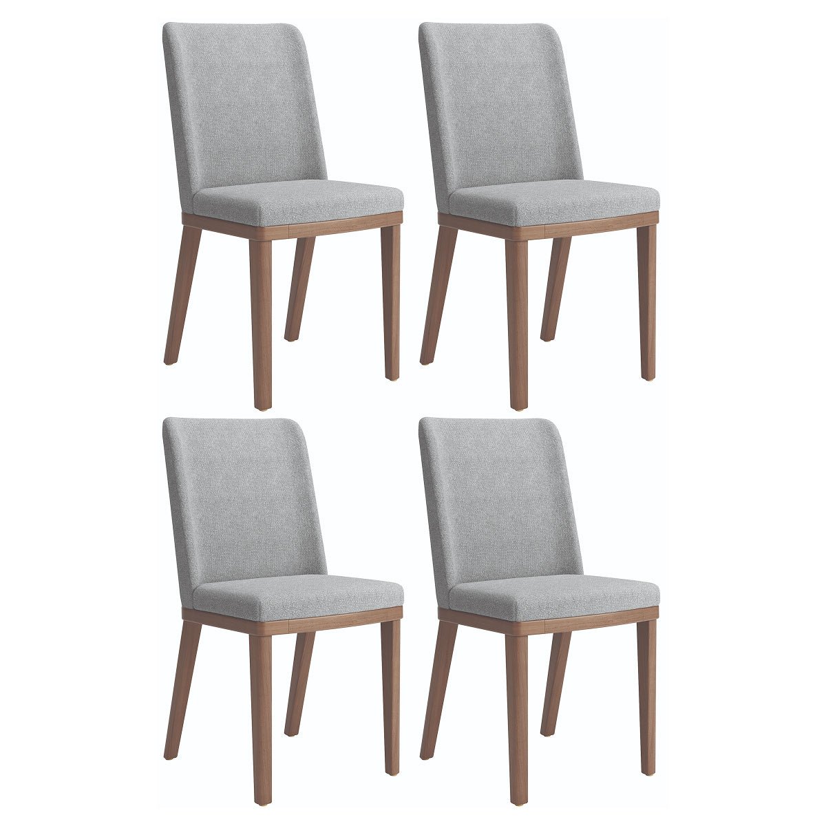 Conjunto de 4 Cadeiras de Madeira Maciça Kalina - Província - 