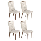 Conjunto de 4 Cadeiras de Madeira Maciça Megan - Província - 