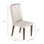 Conjunto de 4 Cadeiras de Madeira Maciça Megan - Província - 