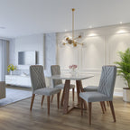 Conjunto de 4 Cadeiras de Madeira Maciça Megan - Província - 