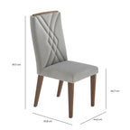 Conjunto de 4 Cadeiras de Madeira Maciça Megan - Província - 